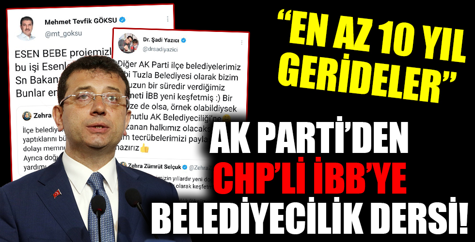 AK Parti'den İBB'ye belediyecilik dersi!