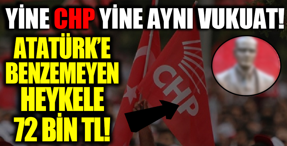 CHP'li İzmit Belediyesi Atatürk'e benzemeyen iki Atatürk heykeli için 72 bin lira ödedi