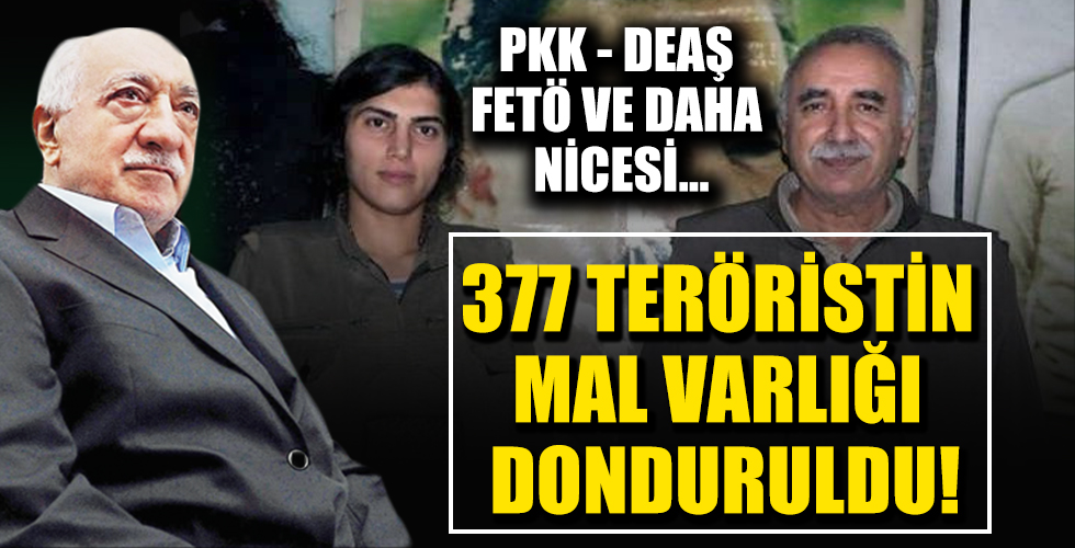 FETÖ/PDY, DEAŞ, PKK/YPG/KCK ve DHKP/C'li teröristlerin mal varlığı donduruldu!