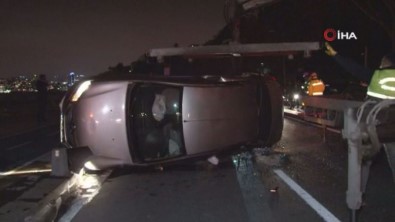 Üsküdar'da Aşırı Hız Dehşeti Açıklaması Önce Çarptı Sonra Takla Attı, 3 Kişi Yaralandı