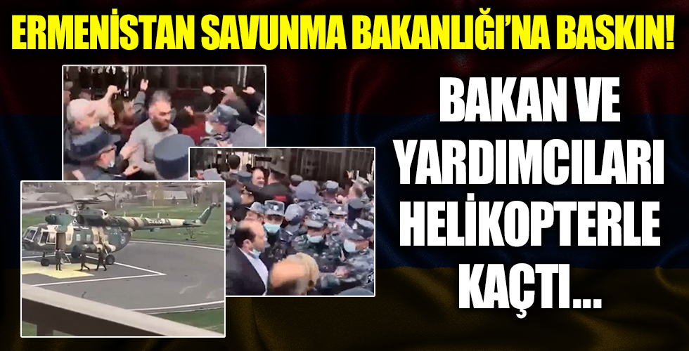 Karabağ'da öldürülen askerlerin yakınları Ermenistan Savunma Bakanlığı'nı bastı