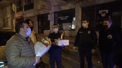 'Kavga Var' Diye Çağrılan Polislere Pasta Sürprizi