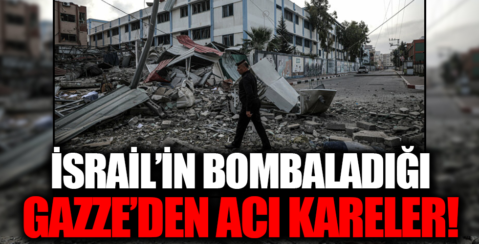 Gazze'ye düzenlenen hava saldırısının boyutu gün ağarınca ortaya çıktı