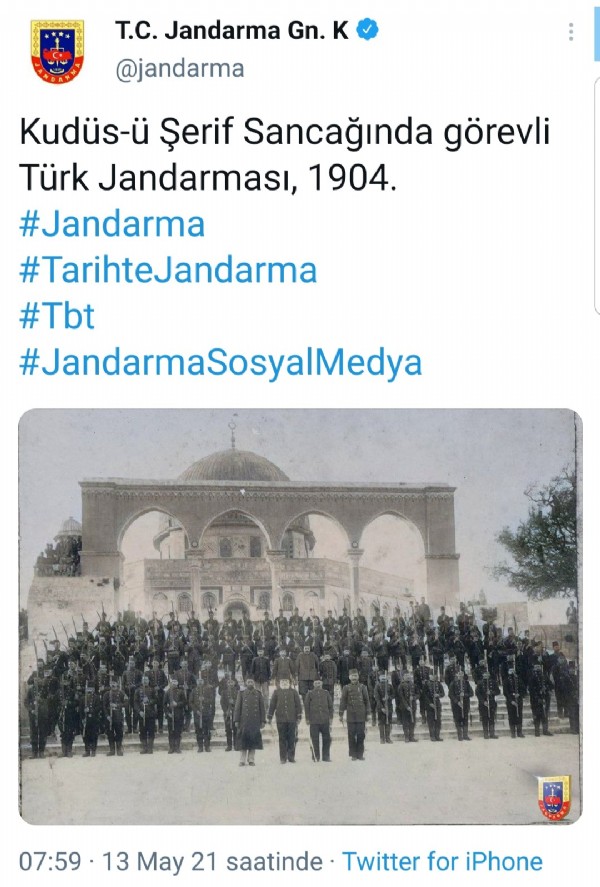 Türk Jandarmasından muhteşem Kudüs paylaşımı