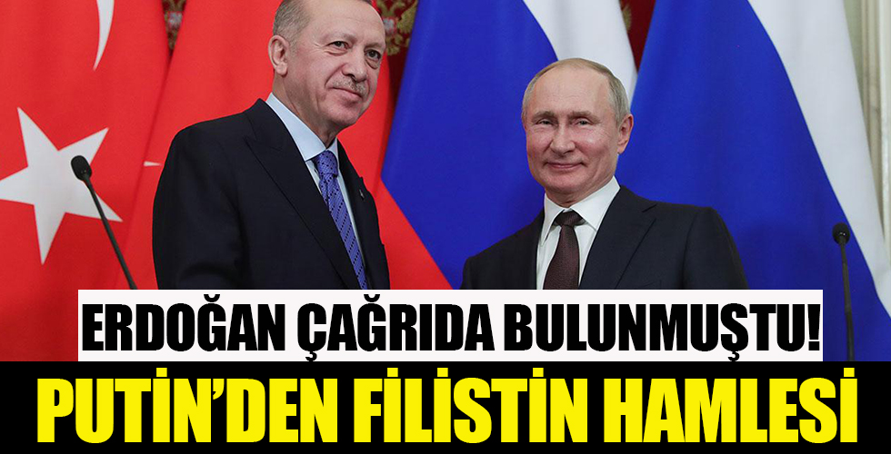 Başkan Erdoğan çağrıda bulunmuştu! Putin'den Filistin hamlesi