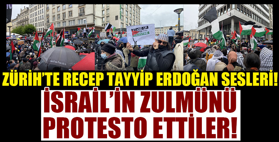 İsviçre'de Siyonist İsrail’in Mescid-i Aksa’ya ve Filistinlilere yönelik saldırıları protesto edildi!