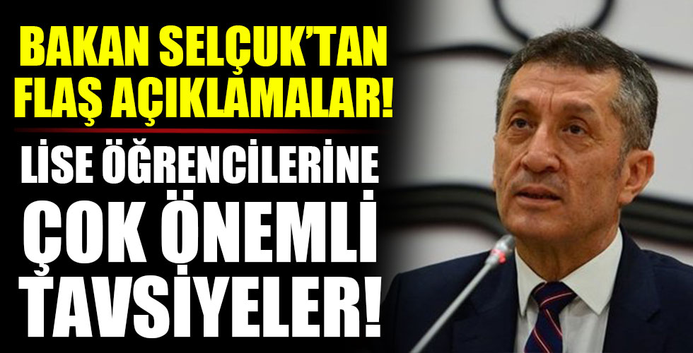 Bakan Selçuk'tan flaş açıklamalar!