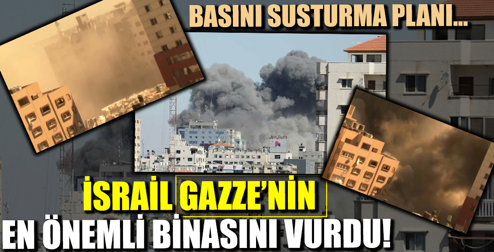 İsrail Gazze'de medya binasını vurdu
