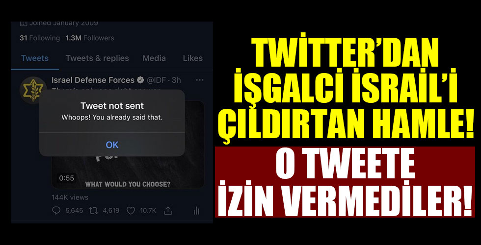 Twitter'dan İsrail'i çıldırtan hamle!