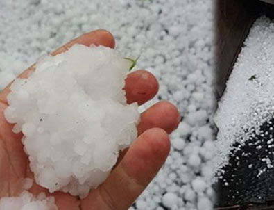 Mayıs ortasında şiddetli dolu şaşırttı!