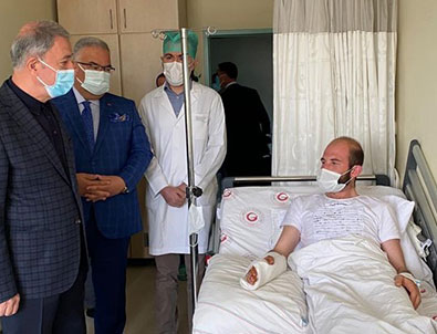 Yaralı askerlere ziyaret!