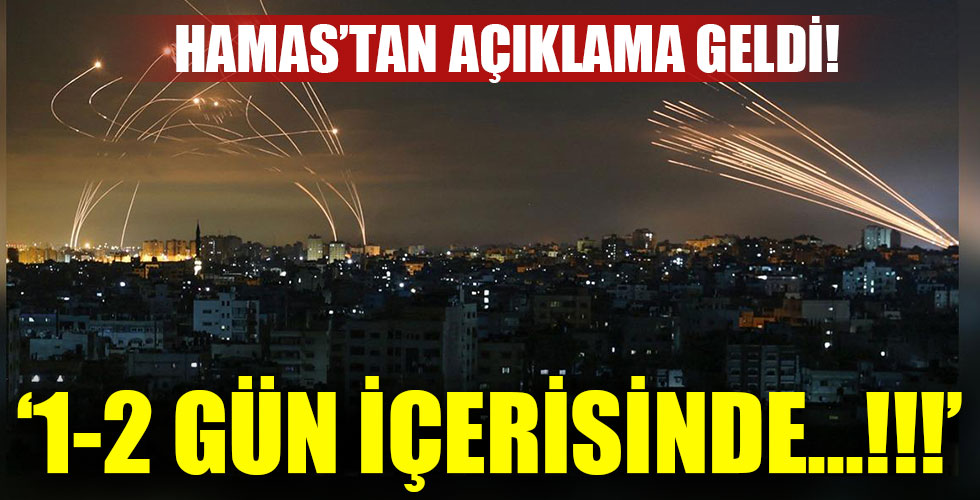 Hamas'tan ateşkes açıklaması!