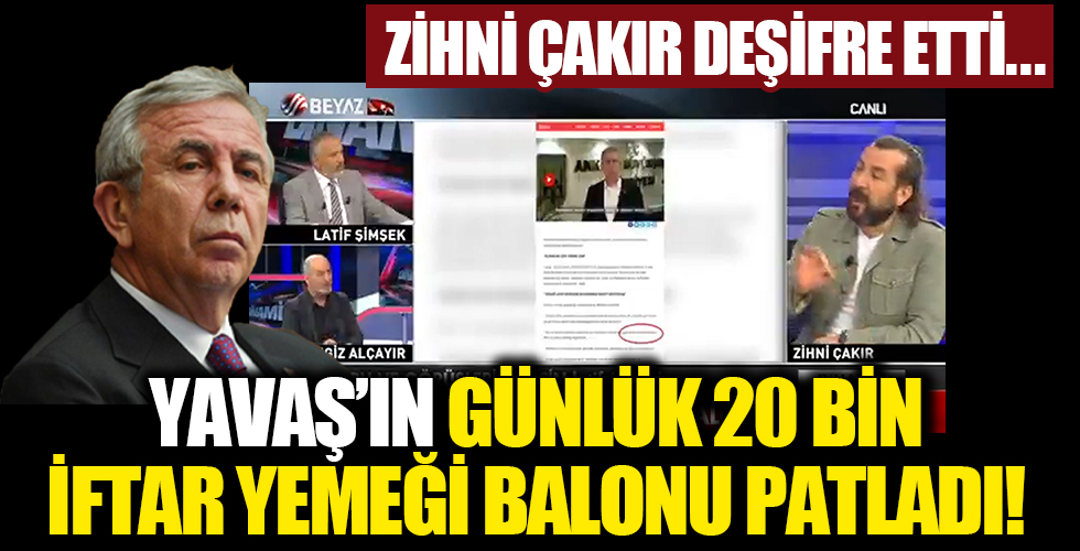 Zihni Çakır Mansur Yavaş'ın iftar yemeği vurgununu deşifre etti!!