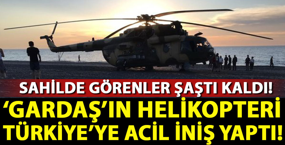 Azerbaycan bayraklı helikopter Türkiye'ye acil iniş yaptı!