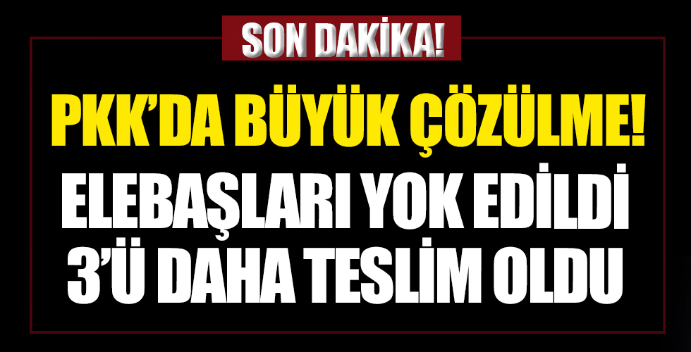 Bakanlık açıkladı! PKK'da çözülme sürüyor: 3 örgüt üyesi daha teslim oldu