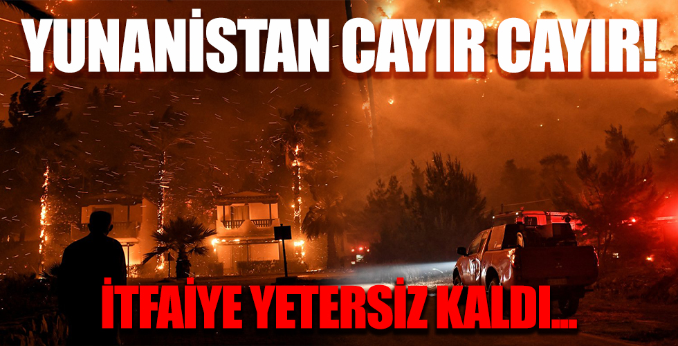 Yunanistan'da orman yangını