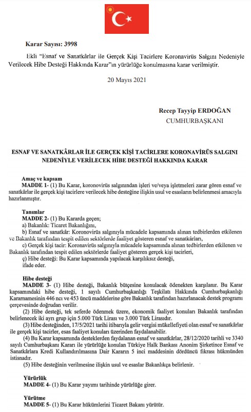 Esnafa destek paketinde detaylar belli oldu!