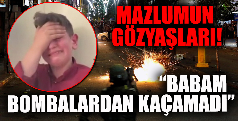 Filistinli çocuk İsrail güçlerinin saldırısını gözyaşları içinde anlattı