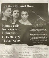 Filistin'e destek veren ünlüler hedefte: New York Times'a tam sayfa ilan verdiler