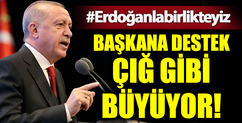 Twitter’da binlerce kişi '#ErdoğanlaBirlikteyiz' dedi