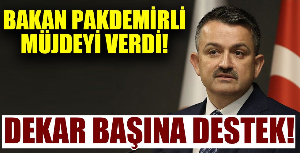 Çiftçiye dekar başına 800 lira destek!