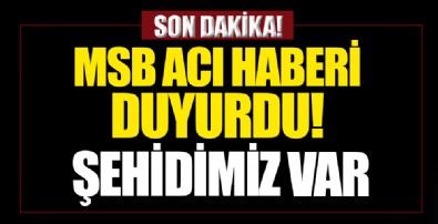 MSB acı haberi duyurdu: Bir asker şehit!