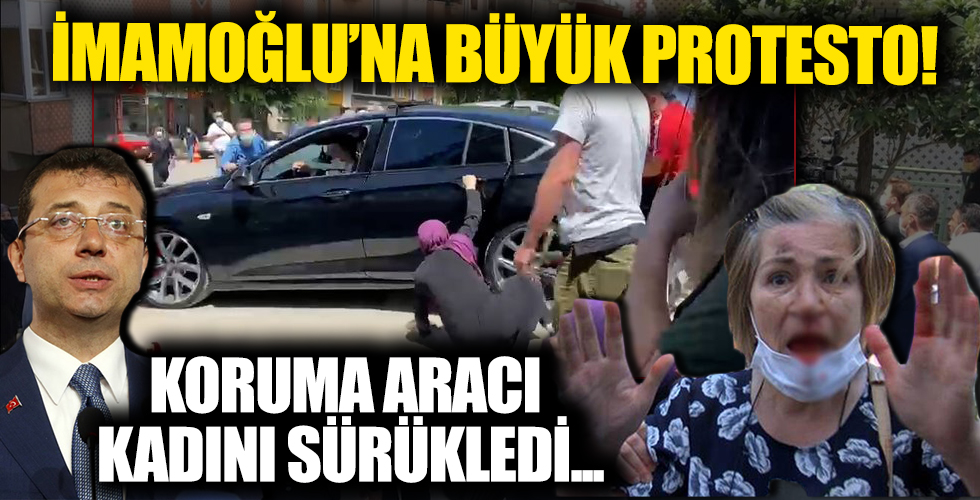 Eyüpsultan karıştı! Vatandaşlardan Ekrem İmamoğlu'na büyük tepki! Koruma aracı kadını sürükledi...