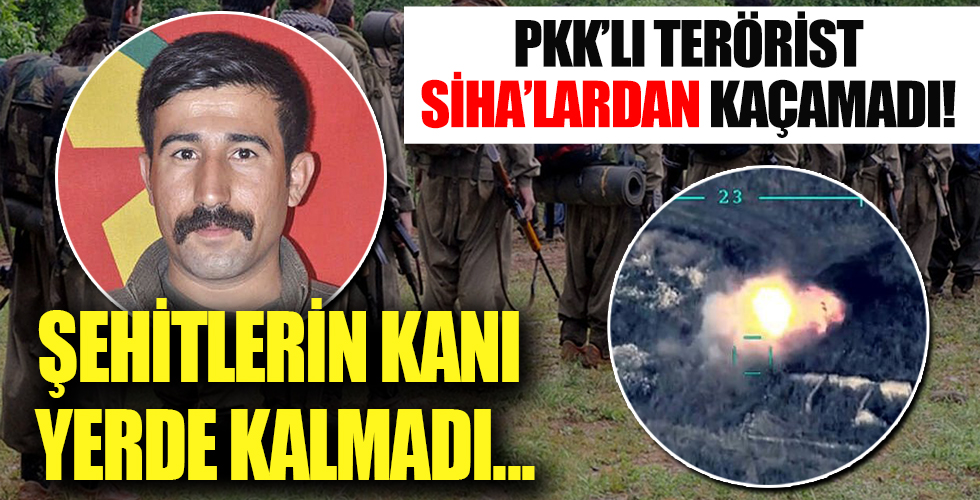 PKK'lı terörist Ramazan Aslan hendeklerden kaçtı SİHA’dan kaçamadı