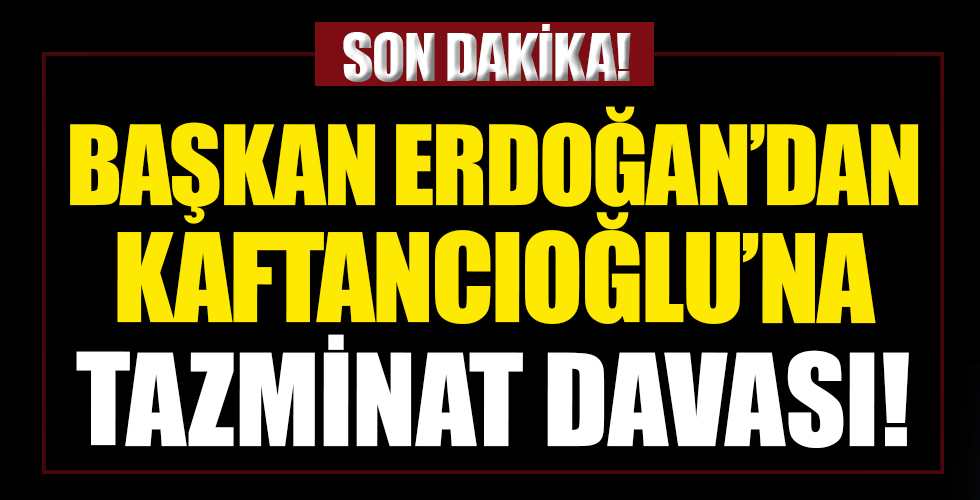 Başkan Erdoğan'dan Canan Kaftancıoğlu'na tazminat davası!