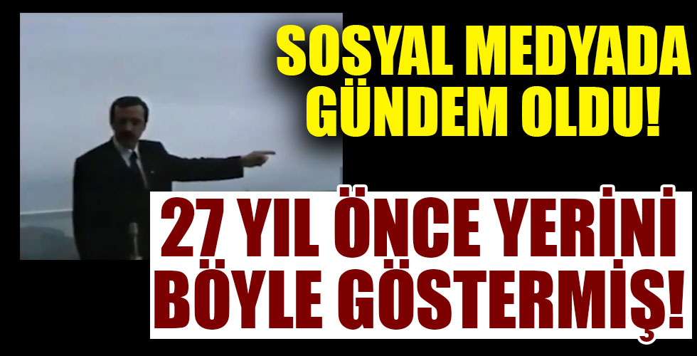 Başkan Erdoğan'ın yarın açılacak Taksim Camii'nin yerini 1994 yılında gösterdiği görüntüler gündem oldu!