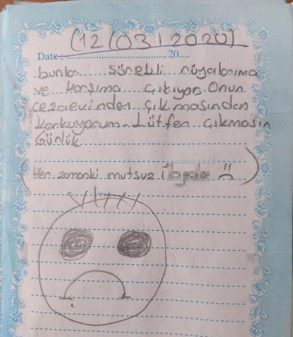 Üvey babası tarafından istismara uğrayan 13 yaşındaki çocuğun günlüğüne yazdıkları kahretti: Sürekli rüyalarıma giriyor onun cezaevinden çıkmasından korkuyorum