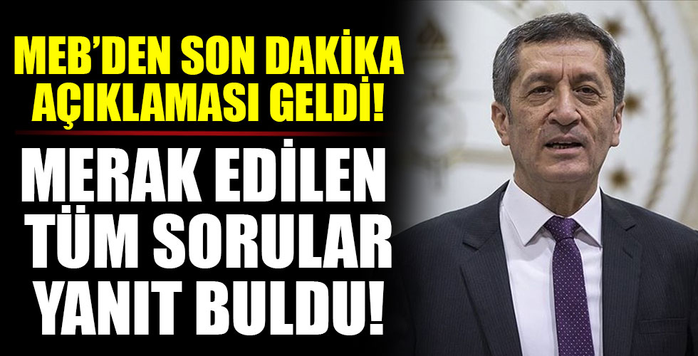 Milli Eğitim Bakanlığından son dakika uzaktan eğitim açıklaması! Merak edilen sorular yanıt buldu!