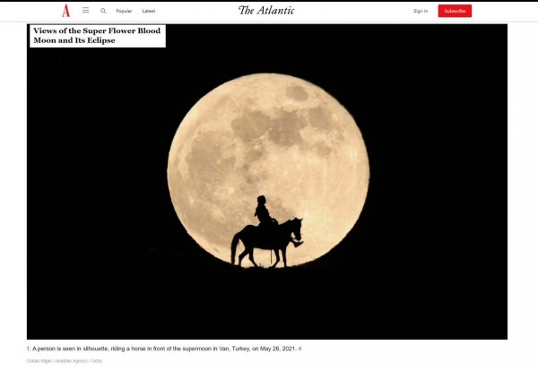 AA'nın Van'da çektiği Süper Ay fotoğrafları dünya basınında