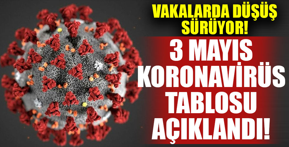 3 Mayıs'ın koronavirüs tablosu açıklandı!