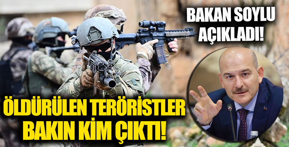 Bakan Soylu açıkladı! Öldürülen teröristler bakın kim çıktı