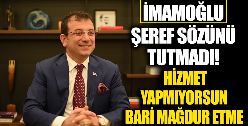 Ekrem, şeref sözünü tutmadı