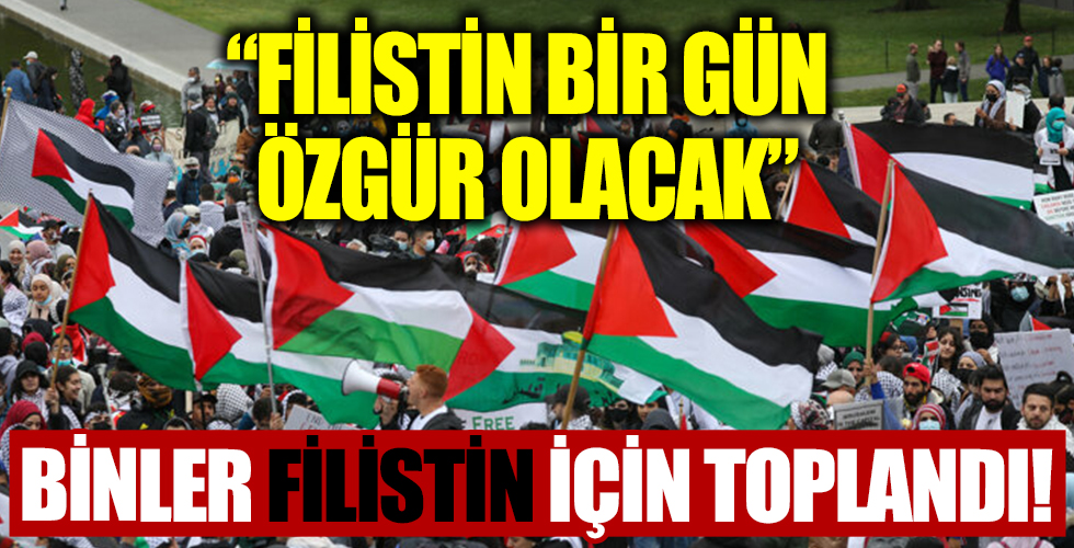 Washington’da 'Filistin'e destek' gösterisi!