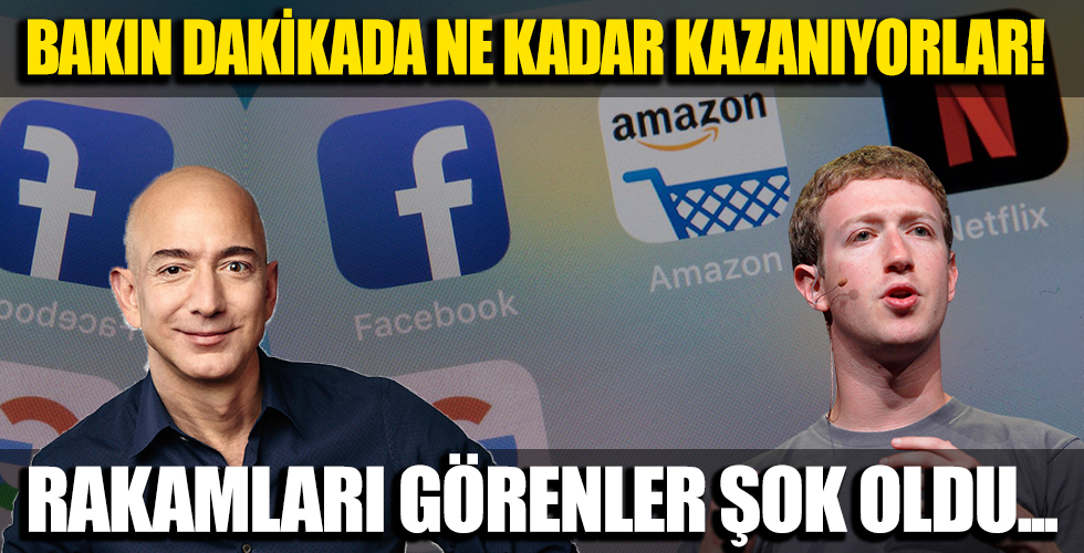 Amazon, Apple, Google, Netflix... Görenler şoke oldu! Sadece dakikada 837 bin dolar kazandılar