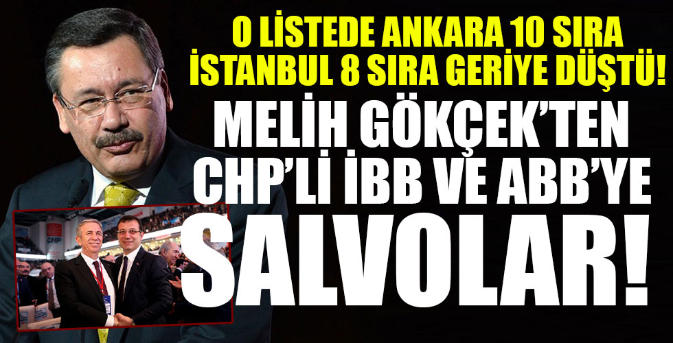 Melih Gökçek İBB ve ABB'nin maskesini böyle düşürdü!