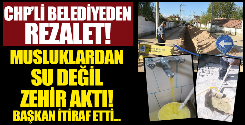 CHP'li Alpu Belediyesi ölüm saçıyor! Çeşmelerden rengarenk zehir akıyor!
