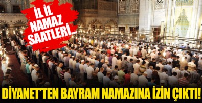 Ramazan Bayramı namazının saatleri belli oldu