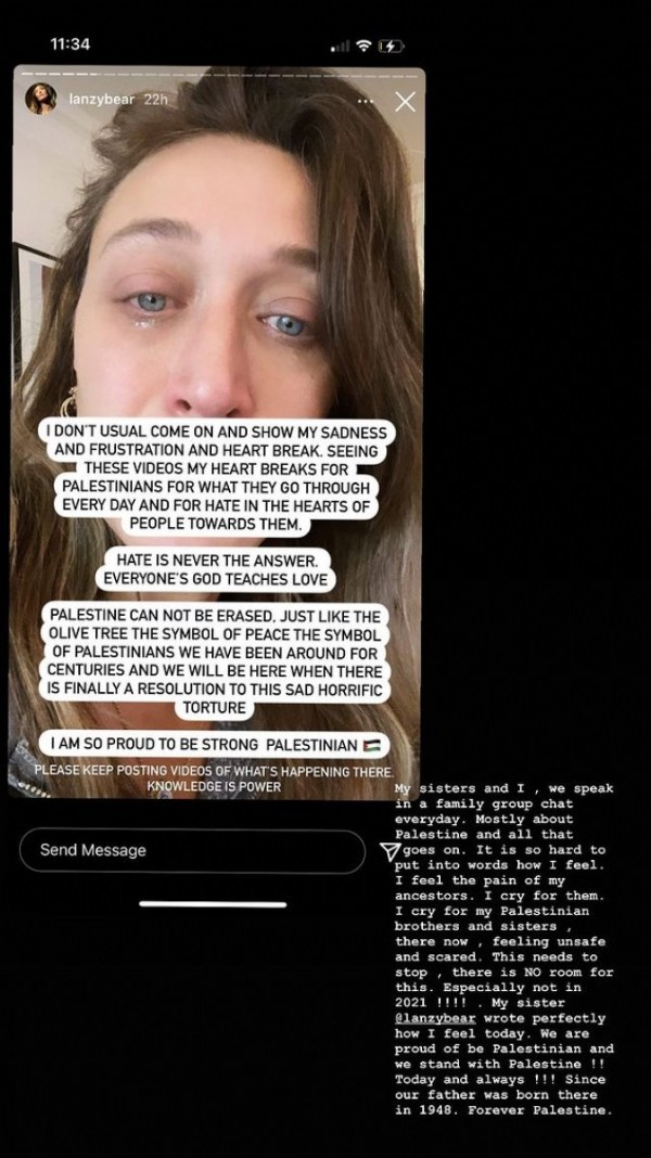 Bella Hadid Filistin halkının yanında!