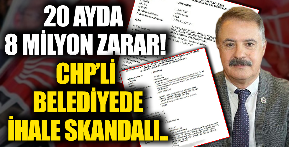CHP'li Cemil Deveci'den ihale skandalı: 20 ayda 8 milyon TL zarara uğrattı