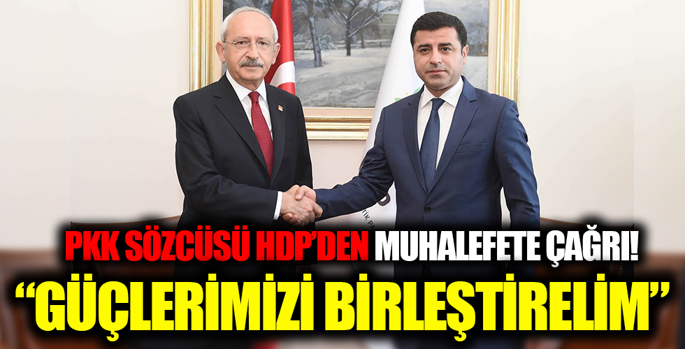 PKK'nın sözcüsü HDP'den muhalefete çağrı! 'Hep birlikte hareket etmeliyiz'