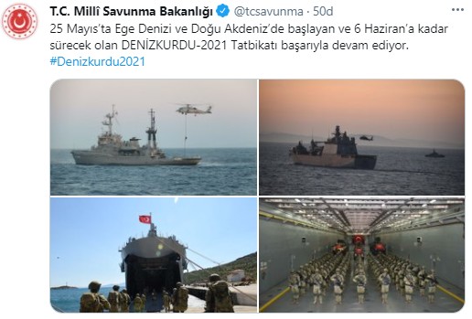 MSB paylaştı: Denizkurdu 2021!