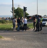 MOTOSİKLET SÜRÜCÜSÜ - Malkara'da Trafik Kazasi Açiklamasi 1 Yarali
