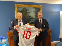 TÜRKIYE FUTBOL FEDERASYONU - Servet Yardimci'dan Italya Futbol Federasyonu Baskani Gravina'ya Ziyaret