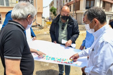 Baskan Ataç Yol Ve Kaldirim Çalismalarini Yerinde Inceledi