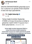 ERCIYES ÜNIVERSITESI - ERÜ Covid-19 Asisi Için Gönüllü Ariyor