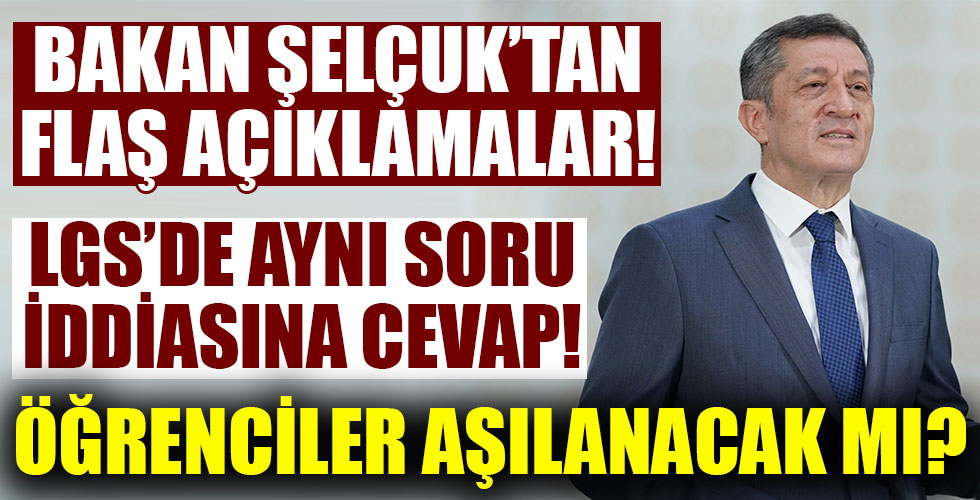 Milli Eğitim Bakanı Ziya Selçuk'tan gündeme ilişkin son dakika açıklamaları!